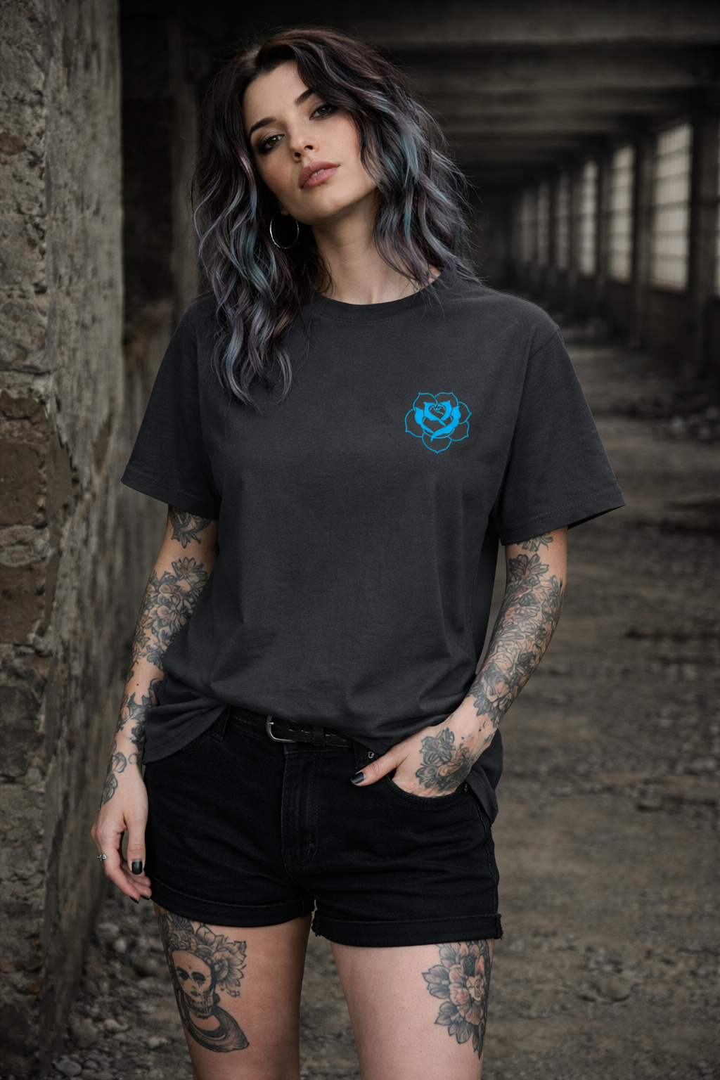 Midnight Bloom Box Tee